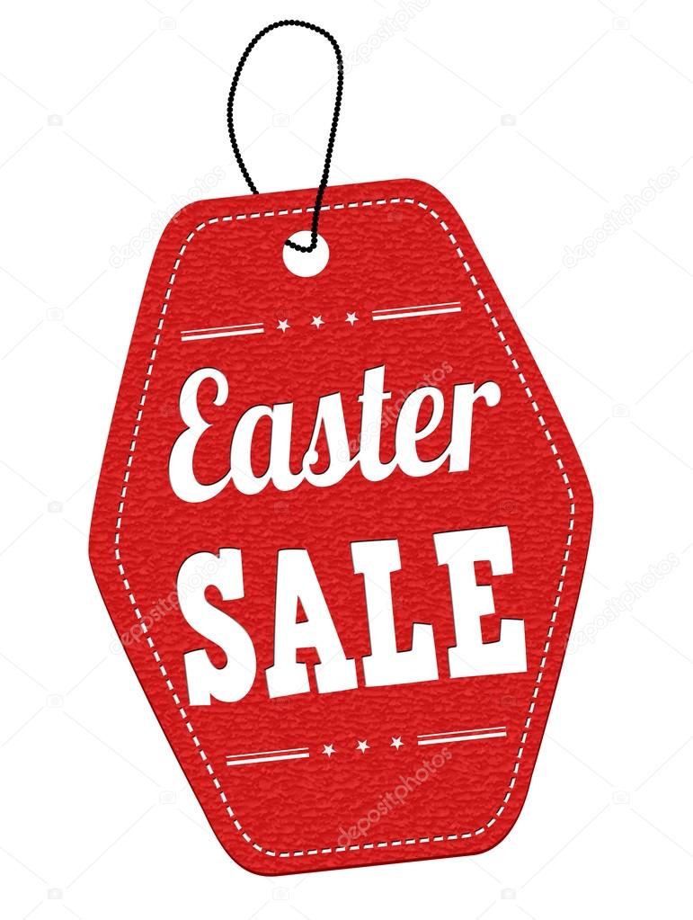 Easter sale label or price tag