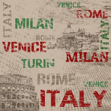 İtalya ile tipografik poster tasarımı