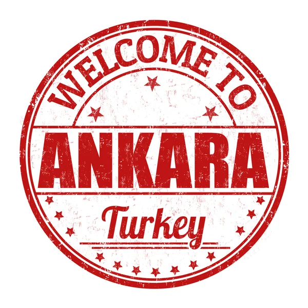 Welkom bij Ankara stempel — Stockvector