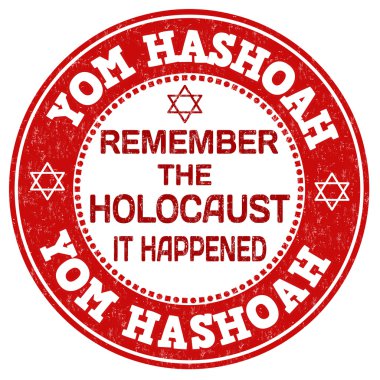 Yahudi Yom Hashoah anma günü damgası