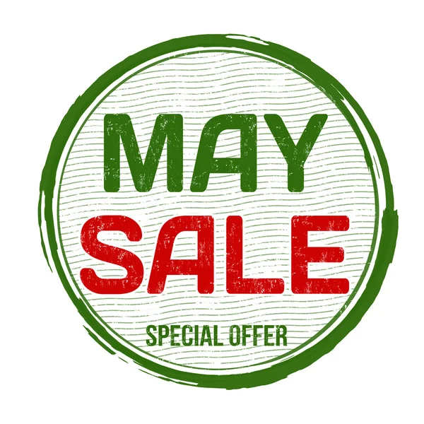 Sello de venta mayo — Vector de stock