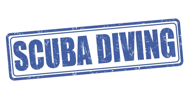 Scuba diving stamp — Stock Vector