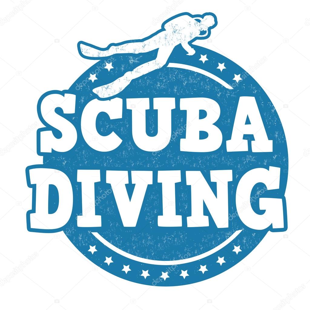Scuba diving stamp