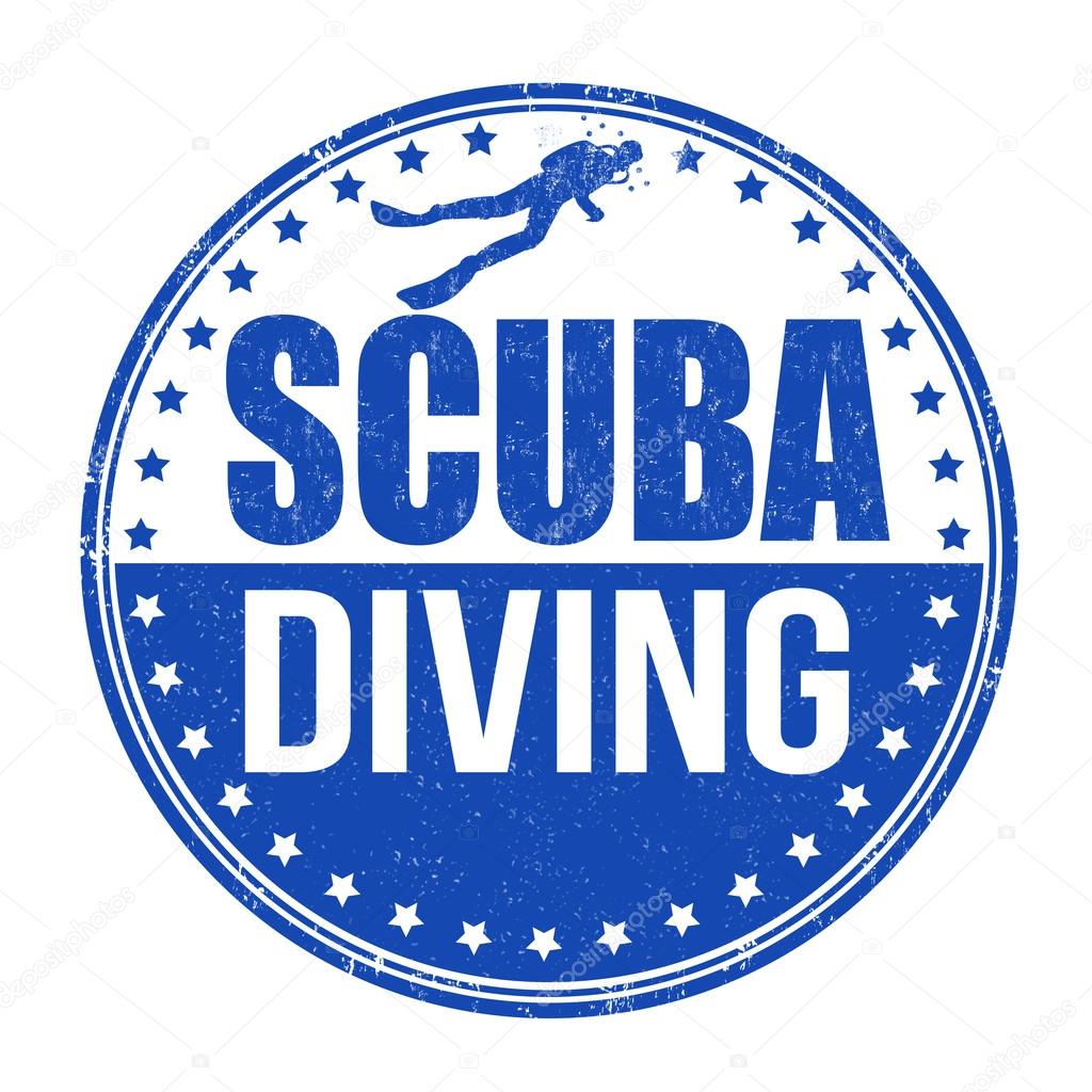 Scuba diving stamp