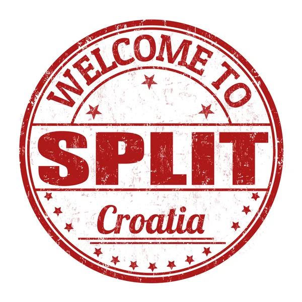 Welcome to Split stamp — Stock Vector