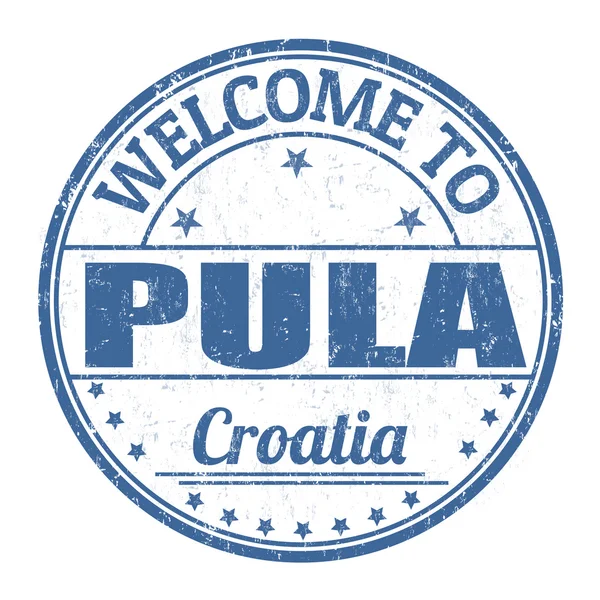 Welcome to Pula stamp — Stock Vector