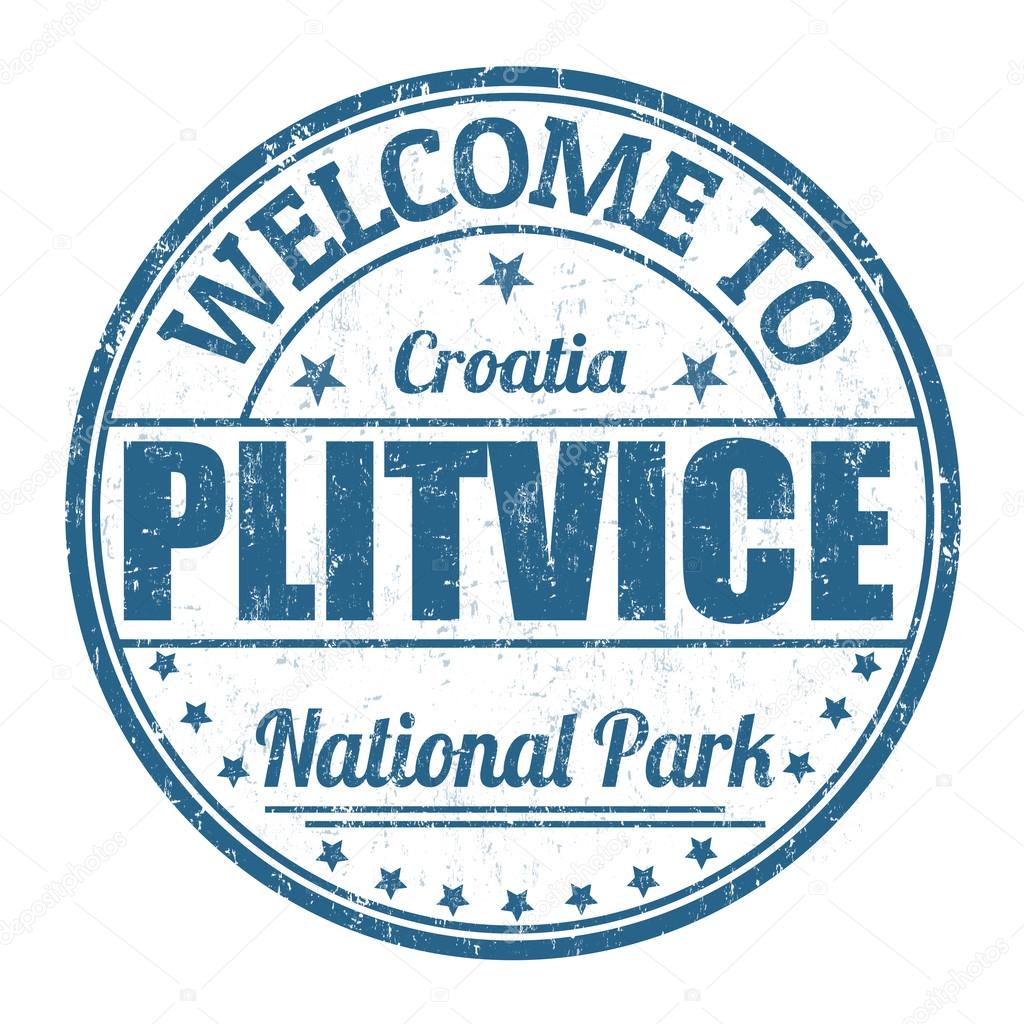 Welcome to Plitvice National Park stamp