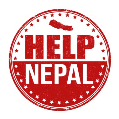Yardım Nepal damgası