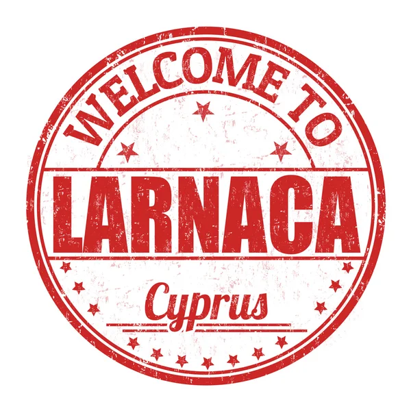 Benvenuti a Larnaca timbro — Vettoriale Stock