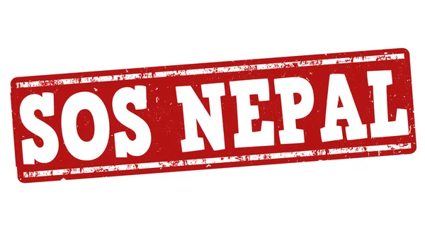 Timbro SOS Nepal — Vettoriale Stock