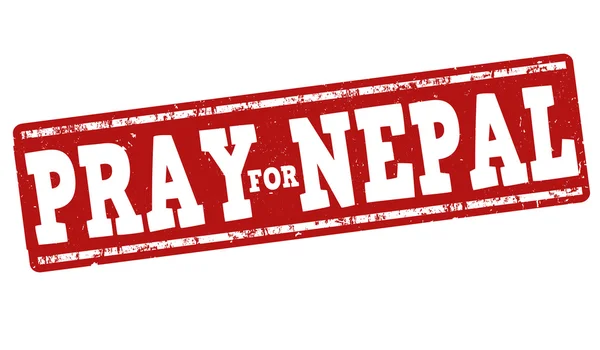 Pray for Nepal stamp — Stock Vector