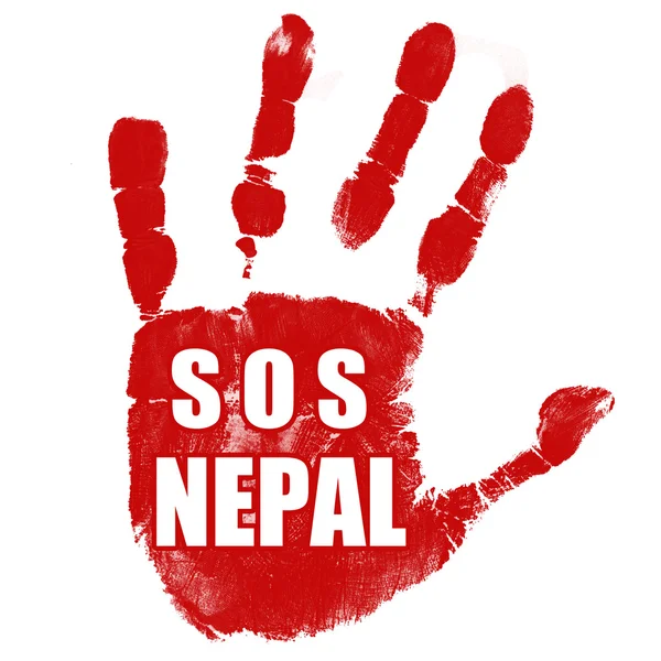 SOS Nepal stamp — Stock Vector