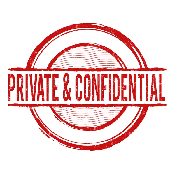 Sello privado y confidencial — Vector de stock