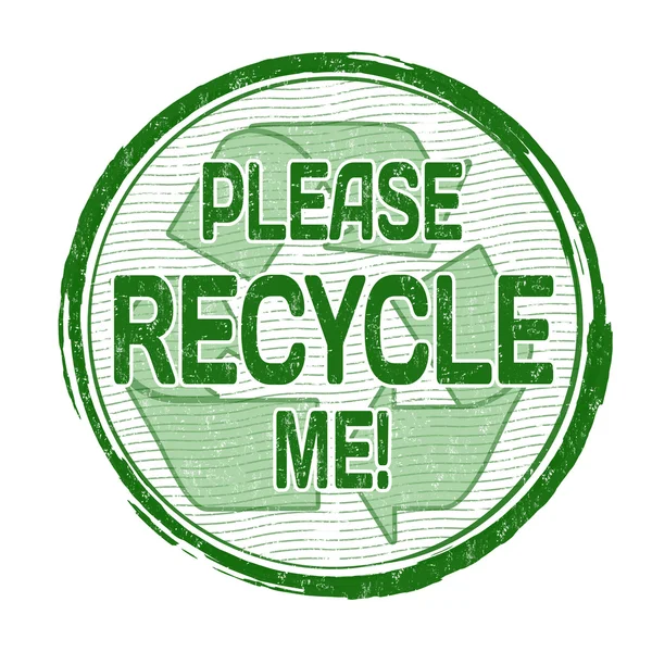 Παρακαλώ να μου ανακύκλωσης σφραγίδα — Διανυσματικό Αρχείο