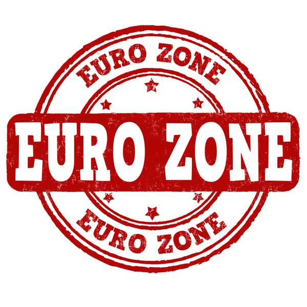 Sello de la zona euro — Vector de stock