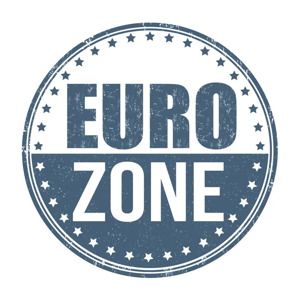 Sello de la zona euro — Vector de stock