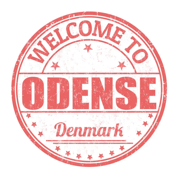 Witamy w Odense stempel — Wektor stockowy