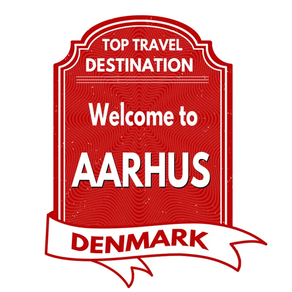 Bienvenido al sello Aarhus — Vector de stock