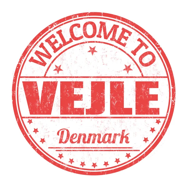 Selamat datang di cap Vejle - Stok Vektor