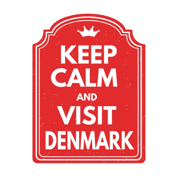 Ηρεμήσουν και να επισκεφθείτε τη Δανία σφραγίδα — Διανυσματικό Αρχείο