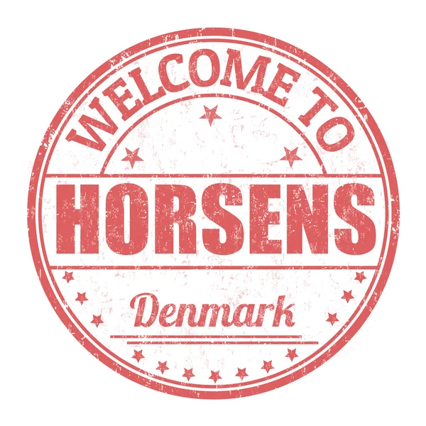 Welkom in Horsens stempel — Stockvector