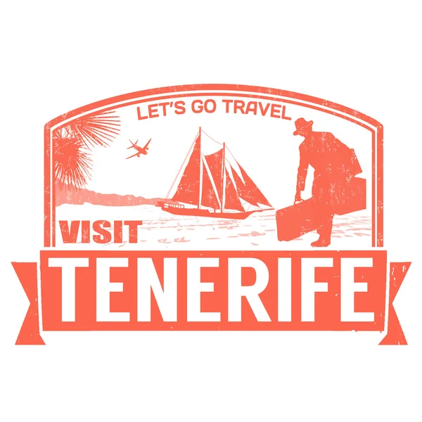 Visita el sello Tenerife — Vector de stock