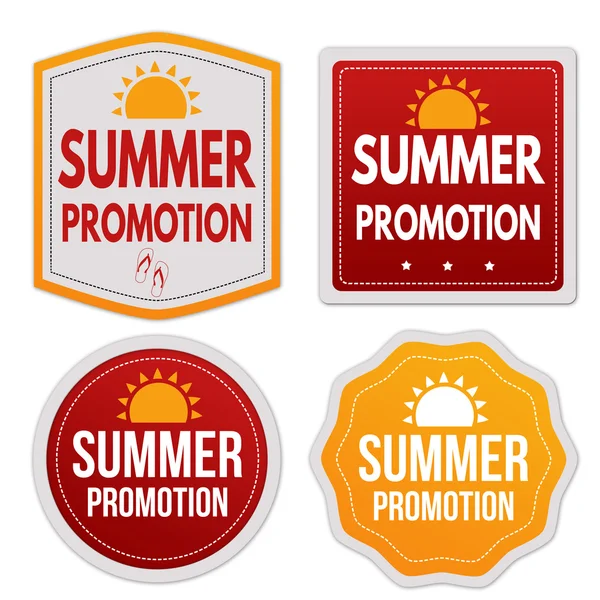 Summer promotion stickers set — Stock Vector