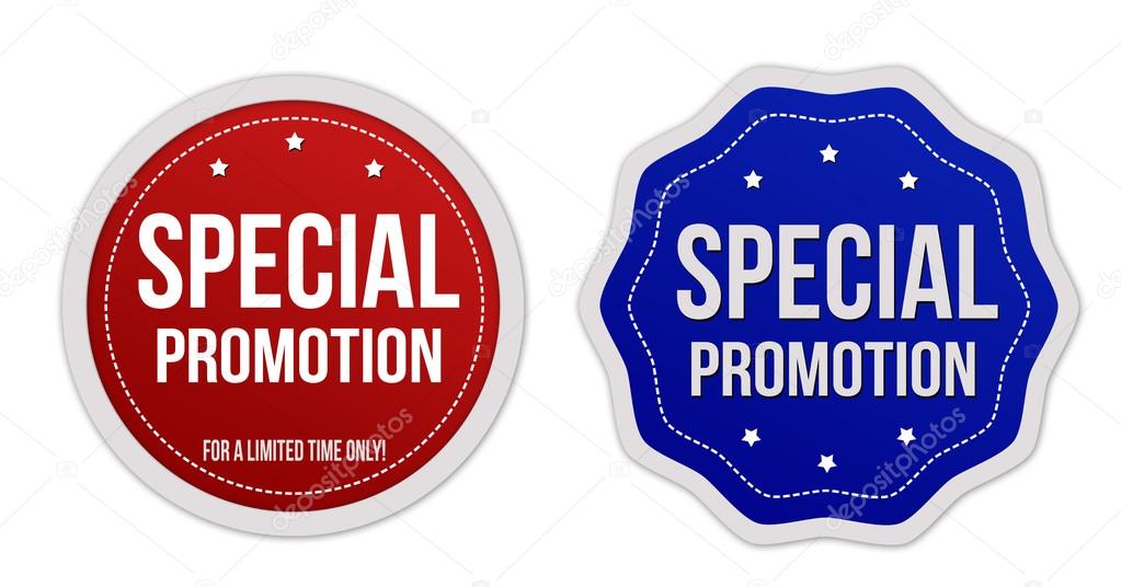 Special promotion stickers set