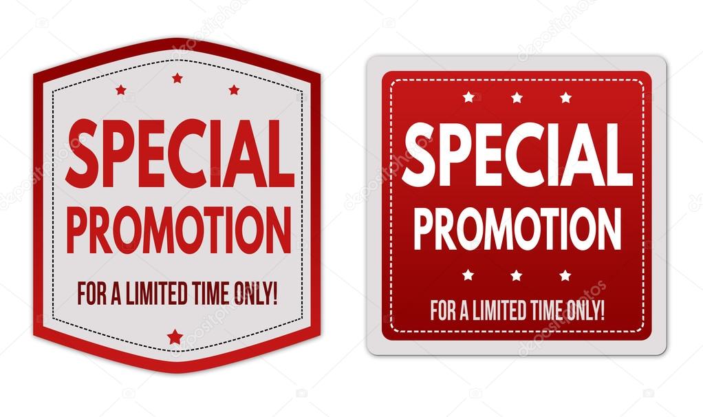 Special promotion stickers set