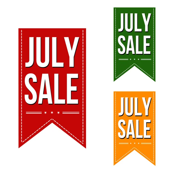 Juli försäljning banners design — Stock vektor