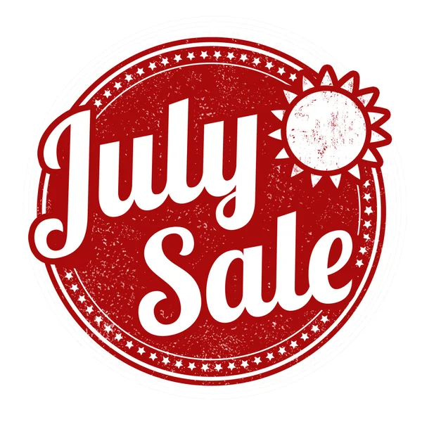 Timbre de vente de juillet — Image vectorielle