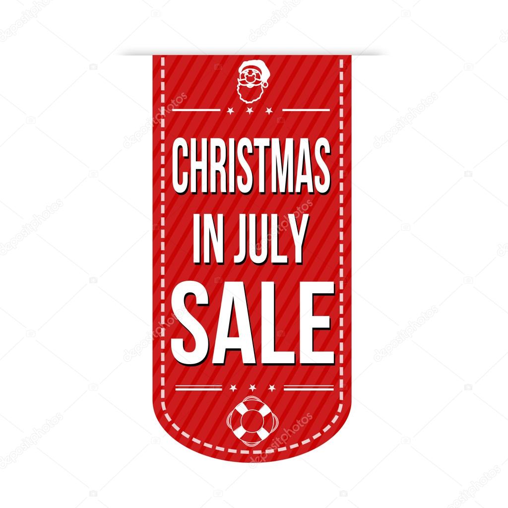 Christmas in july sale banner design