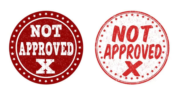 Not approved stamps — Stock Vector