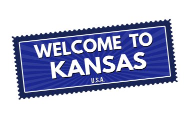 Kansas seyahat etiket veya damga için hoş geldiniz