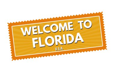 Florida seyahat etiket veya damga için hoş geldiniz