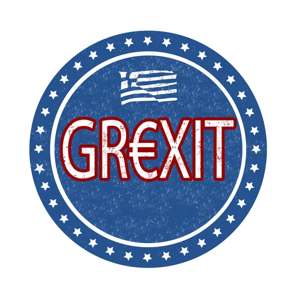 Grexit スタンプ — ストックベクタ