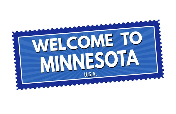 Willkommen bei Minnesota Stempel — Stockvektor