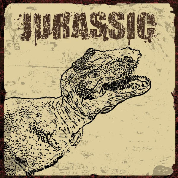 Jurassic retro poster — Wektor stockowy
