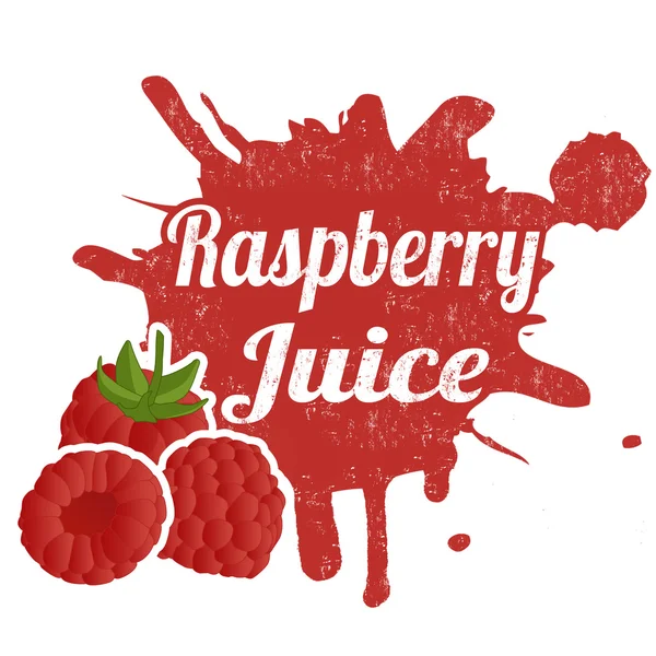 Raspberry juice stamp — Stock Vector