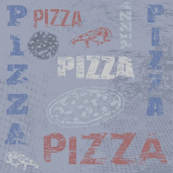 Pizza cartel retro — Archivo Imágenes Vectoriales