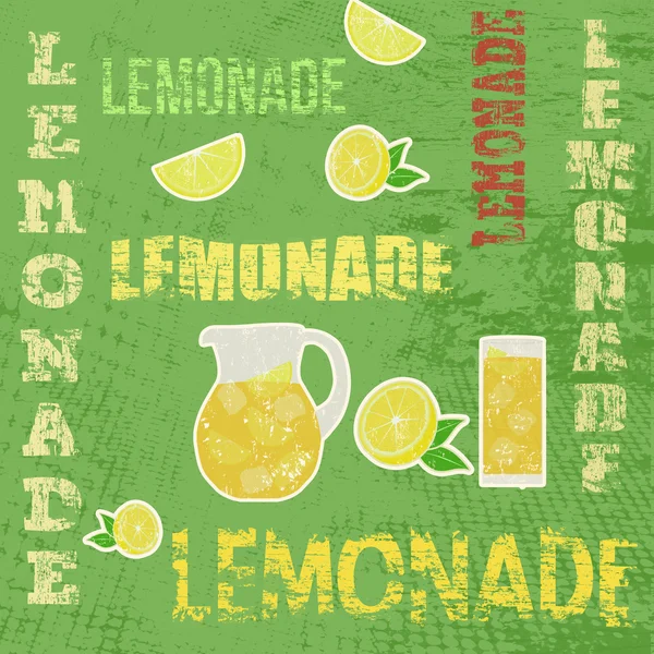 Lemonade retro poster — Stock Vector