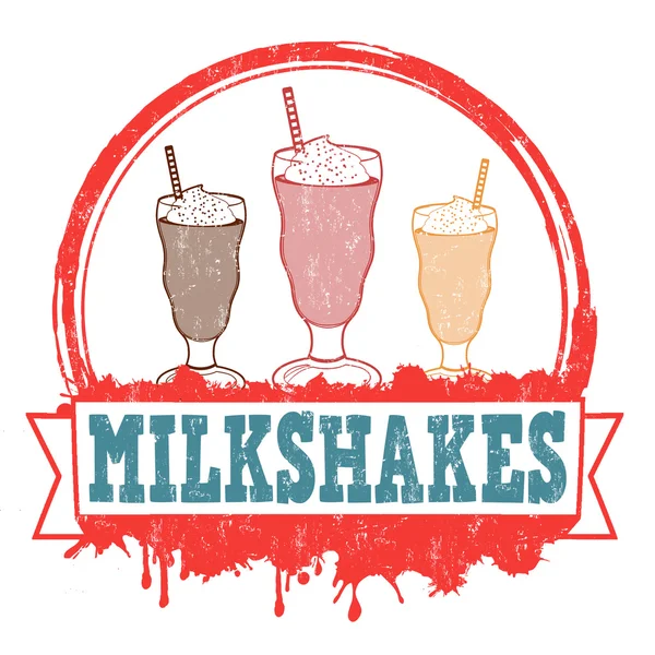 Milkshakes stamp — Stock Vector
