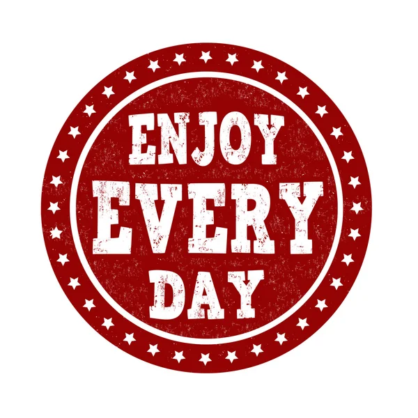 Enjoy every day stamp — Stockvector