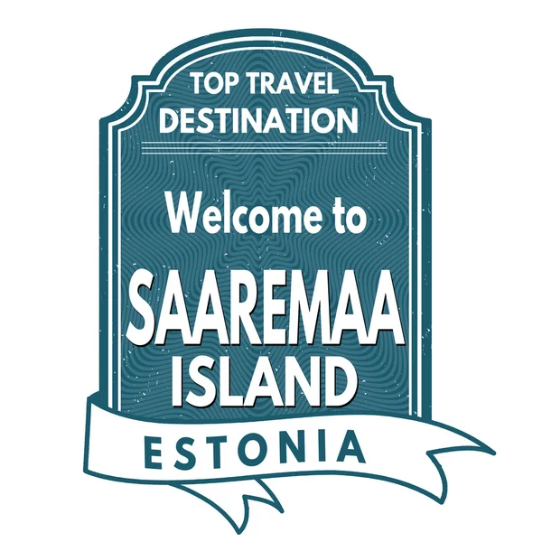 Saaremaa island stamp — 图库矢量图片