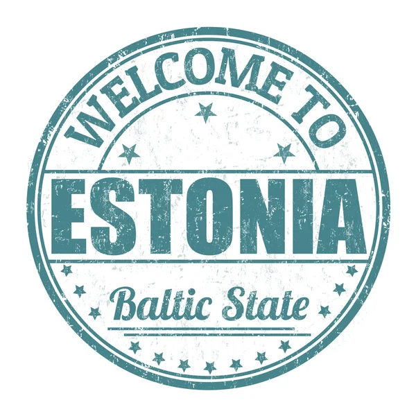 エストニアへようこそ — ストックベクタ