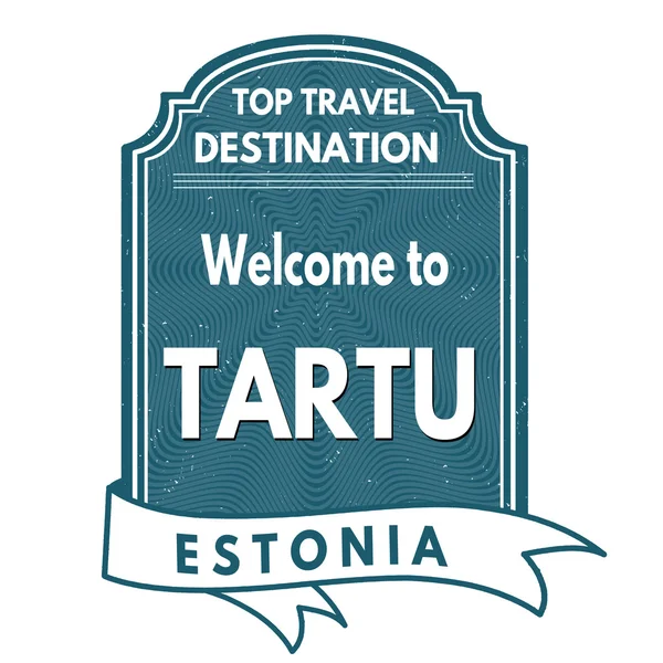 Tartu stamp — ストックベクタ