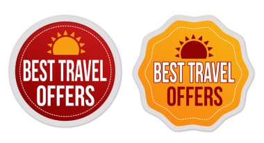 En iyi seyahat çıkartmaları kümesi sunar 