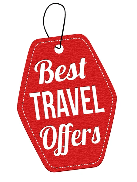 Best travel offers label or price tag — Stock Vector