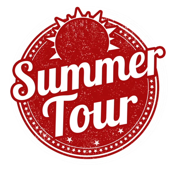 Zomer tour stempel — Stockvector