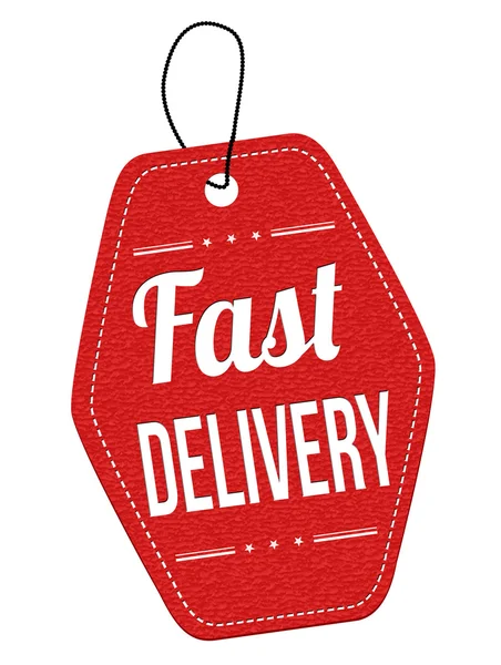 Fast delivery label or price tag — Stock Vector